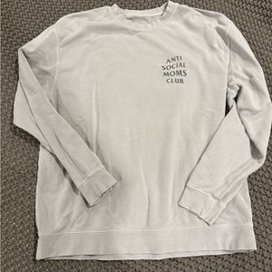 Hubs & Hers Anti Social Moms Club crew neck size L/XL